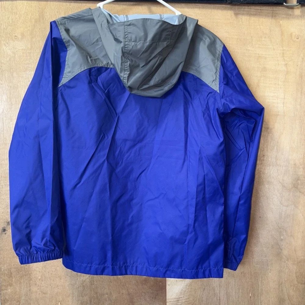 Columbia Kids Windbreaker L Purple Full Zip Gray‎ Pockets